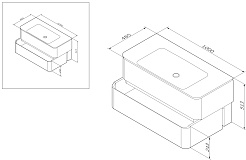 Am.Pm Тумба с раковиной Sensation 100 антрацит, глянцевая – фотография-5